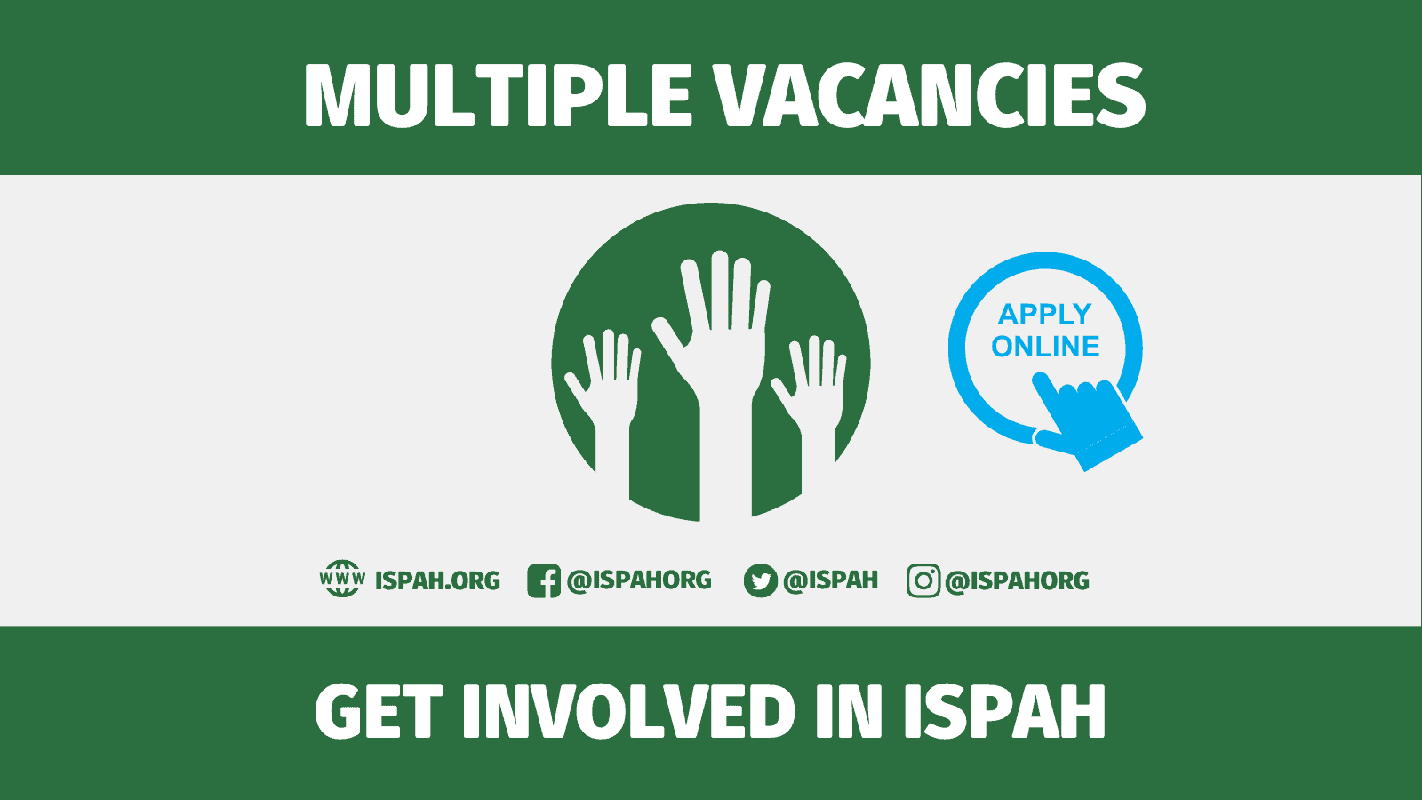 Get involved with ISPAH – multiple position vacancies